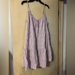 Purple floral cami dress with pockets